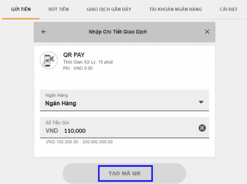 Nạp tiền 188bet bằng hình thức mã QR