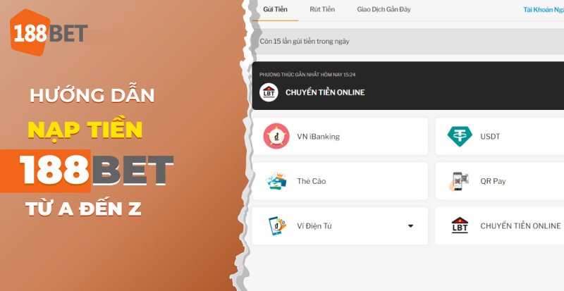 Nạp tiền tại 188BET cực nhanh chóng